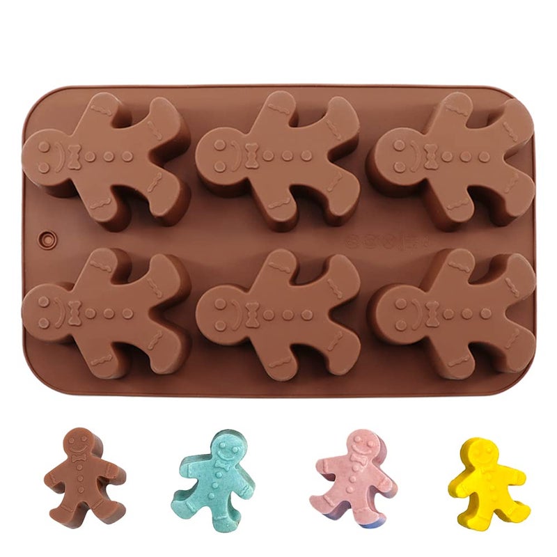 Meltset M Meltset Silicone Baking Mold Gingerbread Man Chocolate Mold DIY Soap Mold - Image 1